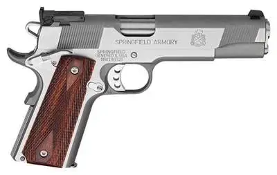 Springfield Armory PI9132LCA 1911 Target *CA Compliant 45 ACP 5" 7+1 Stainless Steel Cocobolo Grip Adjustable Sights