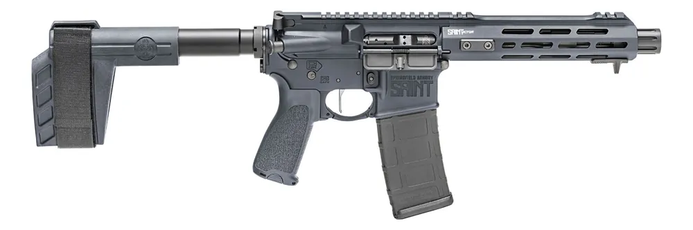 Springfield Armory STV975556Y Saint Victor 5.56x45mm NATO 7.50" 30+1 Tactical Gray Cerakote SB Tactical SBX-K Arm Brace Stock