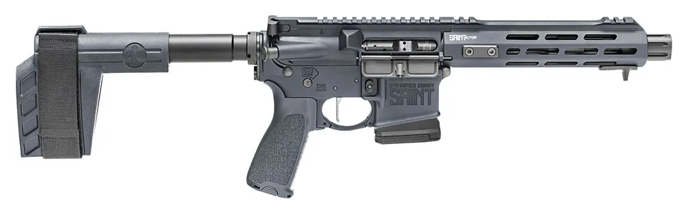 Springfield Armory STV975556YLC Saint Victor 5.56x45mm NATO 7.50" 10+1 Tactical Gray Cerakote SB Tactical SBX-K Arm Brace Stock