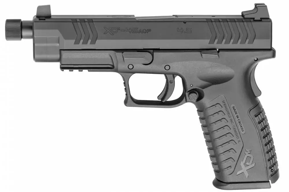 Springfield Armory XDMT94545BHC XD-M Full Size Threaded 45 ACP 4.50" 13+1 Black Black Interchangeable Backstrap Grip