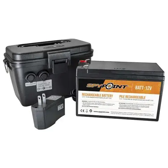 Spypoint KIT12V Rechargeable Battery Charger and Housing Kit 12v Power Pack 7.0 mAh