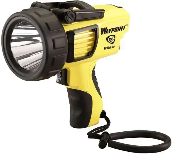 Streamlight 44910 WayPoint 300 Rechargeable Spotlight 1000/550/35 Lumens LED Polycarbonate Yellow Lithium Ion