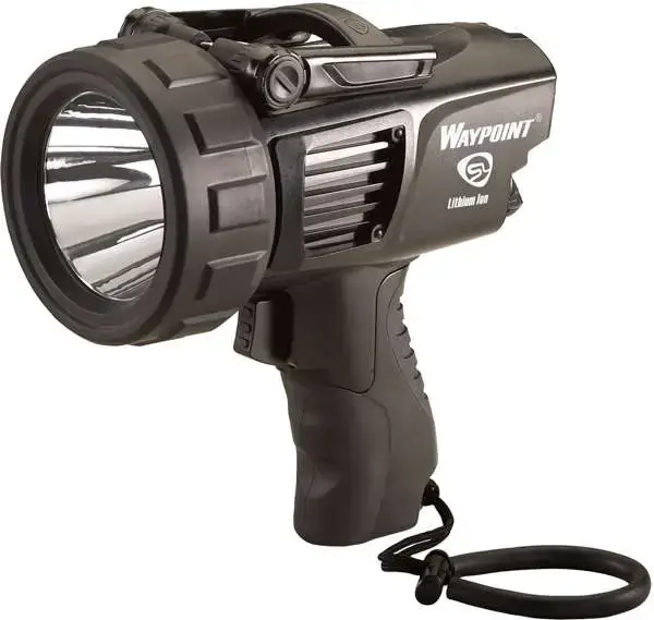 Streamlight 44911 WayPoint 300 Spotlight 1000/550/35 Lumens LED Polycarbonate Black Lithium Ion Rechargeable