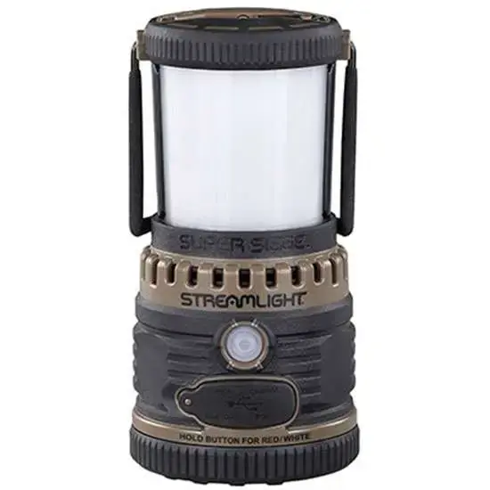 Streamlight 44947 Super Siege Lantern 1100/550/125 Lumens White LED/Red LED Lithium Ion Coyote