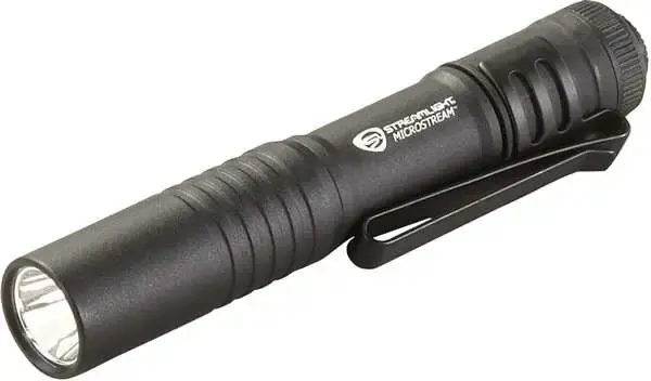 Streamlight 66318 Microstream 45 Lumens C4 LED Aluminum Black Anodized AAA