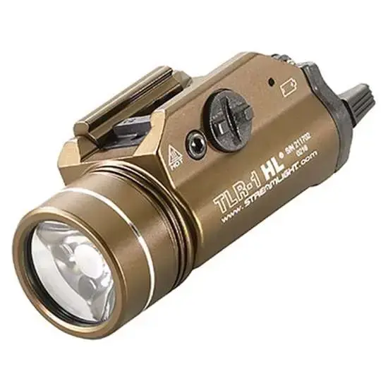 Streamlight 69889 TLR-1 HL Weapon Light with Dual Remote Kit White 1000 Lumens CR123A Lithium Battery Black Aluminum