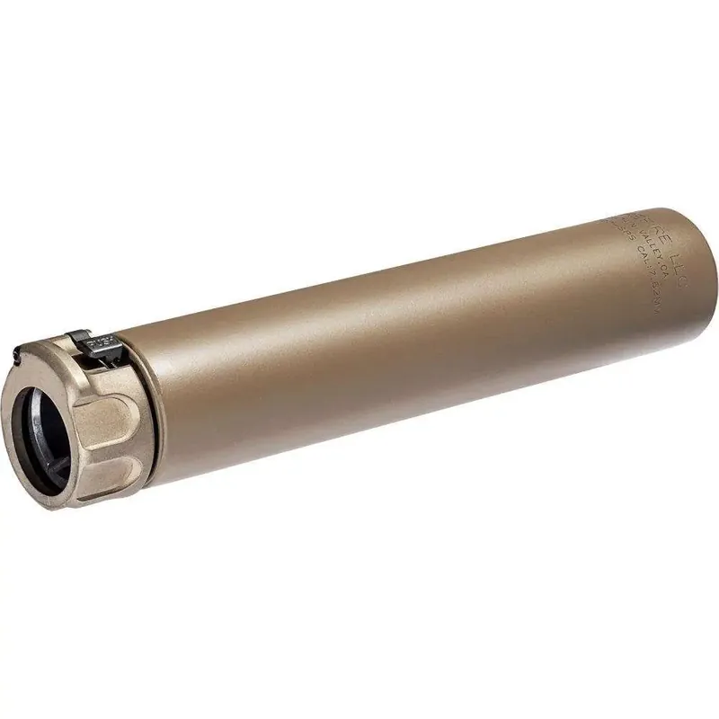 2ND GEN SOCOM SUPPRESSOR, SS & HIGH TEMPERATURE ALLOY CONSTRUCTION, FOR USE WITH 5.56-300 WM AMMUNITION, DARK EARTH FINISH