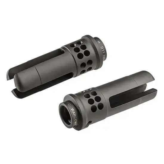 PORTED 3 PRONG FLASH HIDER FOR REDUCING MUZZLE RISE, SERVES AS A SUPPRESSOR ADAPTER FOR 556 SOCOM SUPPRESSORS WITH 1/2-28 THREAD