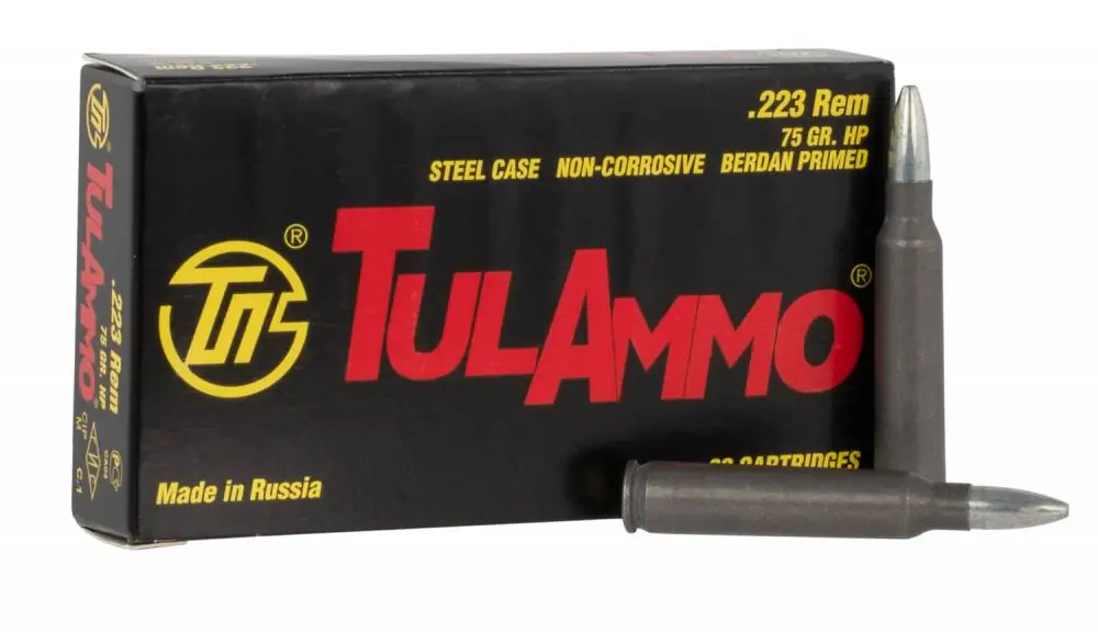 Tulammo TA223675 Rifle 223 Rem 75 gr Hollow Point (HP) 20 Round Box