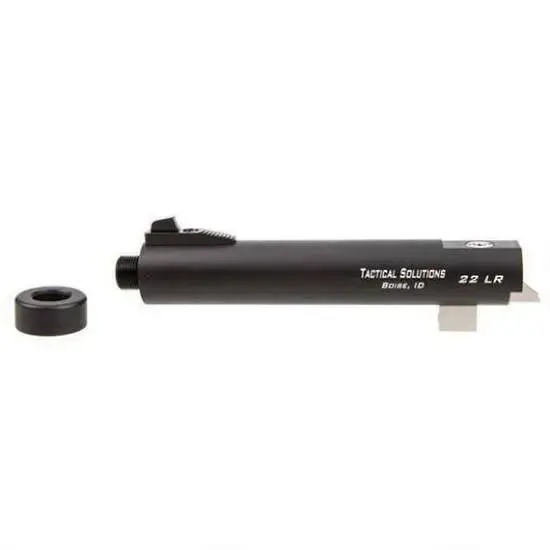Tactical Solutions TL55TEMBNF Trail-Lite Barrel Threaded 22 LR 5.50" Browning Buckmark Matte Black Aluminum
