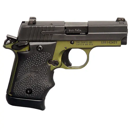 SIG P938 9MM 3 MICRO ARMY GRN 2-TONE SAO NS