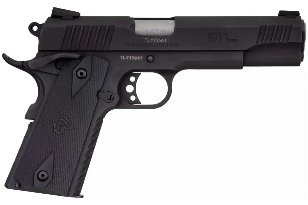 Taurus 11911019MM 1911 9mm Luger 5" 9+1 Matte Black Black Checkered Polymer