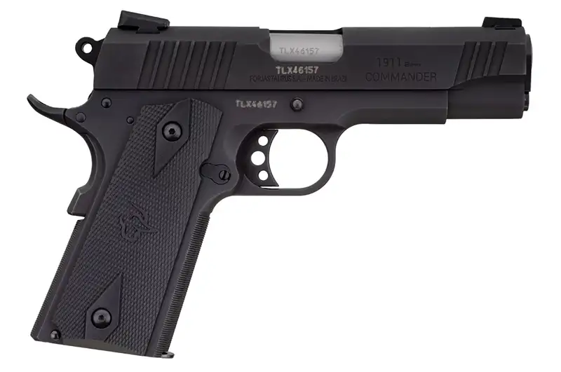 Taurus 1191101COM9MM 1911 Commander 9mm Luger 4.20" 9+1 Black Black Checkered Polymer