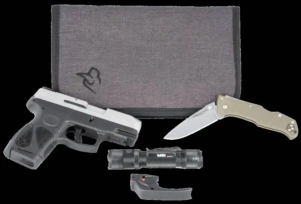 Taurus 1G2S939CK G2S Carry Pack 9mm Luger 3.26" 7+1 Stainless Steel Slide Black Polymer Grip