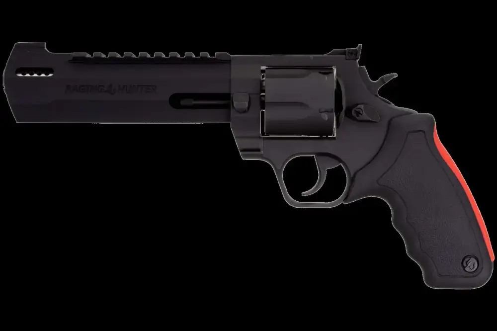 Taurus 2454061RH Raging Hunter 454 Casull 5 Round 6.75" Black Aluminum Black Rubber Cushion Insert Grip