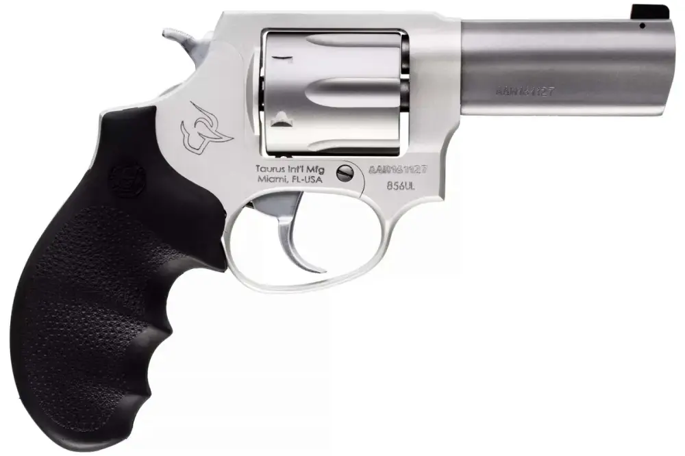 Taurus 285639ULNS 856 Ultra-Lite Defender 38 Spl + P 6 Round 3" Matte Stainless Black Hogue Rubber Grip