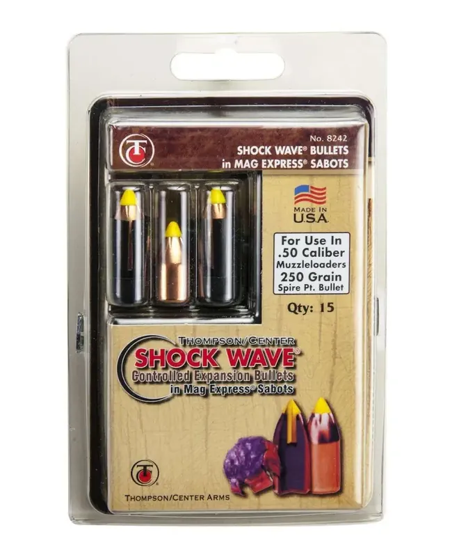 T/C Accessories 17008244 Shock Wave Controlled Expansion Mag Express Sabot 45 Cal Spire Point 200 GR 15 Box