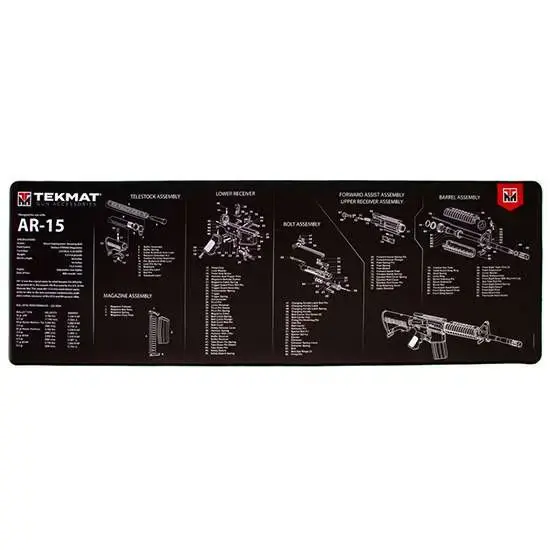 TekMat TEKR44AR15 Ultra Premium Cleaning Mat AR-15 Parts Diagram 15" x 44"