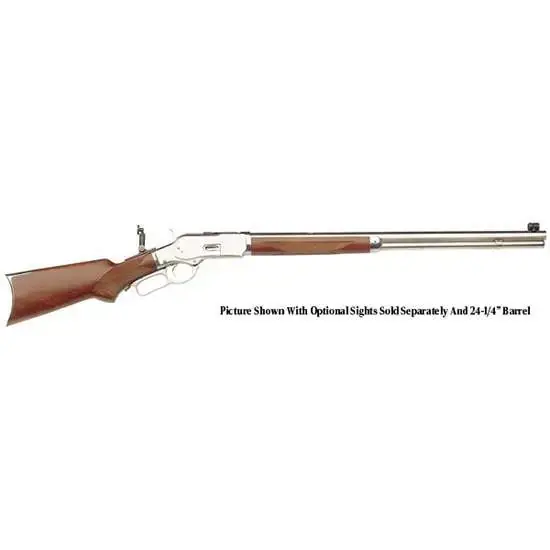 Taylors and Company 213W03 1873 357 Mag 10+1 20" Walnut Pistol Grip Stock White Heat Treated Silver Right Hand