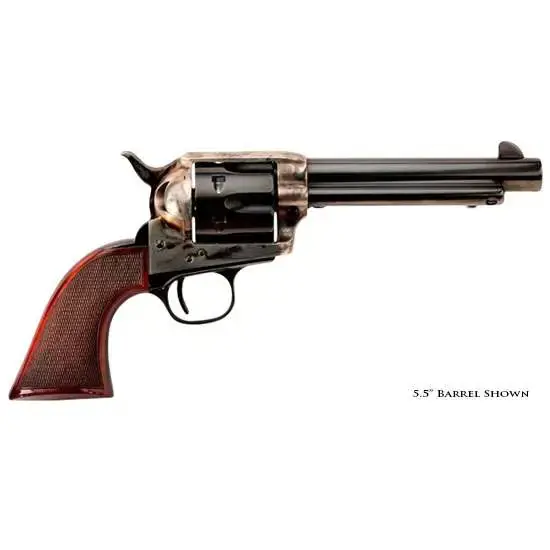 Taylors and Company 4107DE Smoke Wagon Deluxe 357 Mag 6 Round 4.75" Blued Case Hardened Walnut Grip (Taylor Tuned)