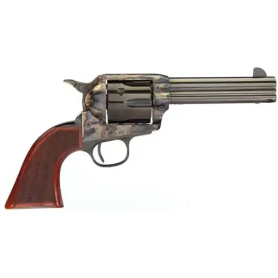 Taylors and Company 4201DE Runnin Iron Deluxe 45 Colt (LC) 6 Round 3.50" Blued Case Hardened Walnut Grip (Taylor Tuned)