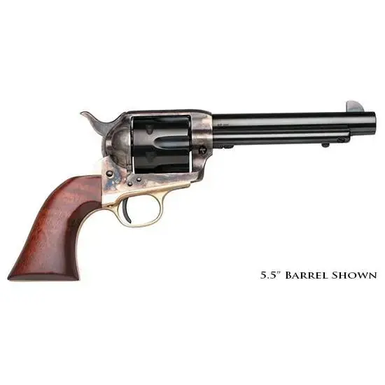 Taylors and Company 450DE 1873 Ranch Hand Deluxe 45 Colt (LC) 6 Round 4.75" Blued Case Hardened Walnut Navy Sized Grip (Taylor Tuned)