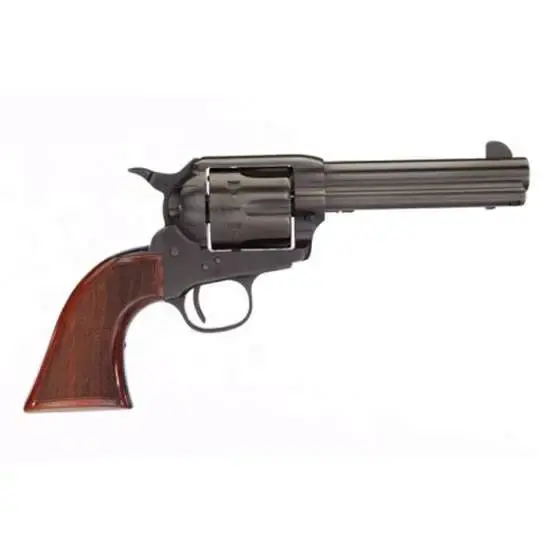 Taylors and Company 654002DE Runnin Iron Black Rock Taylor Tuned 45 Colt (LC) 6 Round 4.75" Black Nitride Black Nitride Walnut Grip