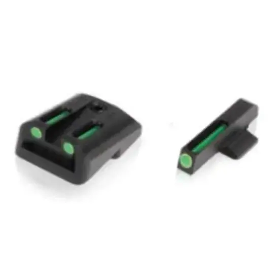 Truglo TG131GT1A Brite-Site TFO Fits Glock 42/43 Tritium/Fiber Optic Green Front/Rear Black