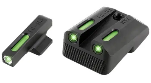 Truglo TG131NT2 Brite-Site TFO 1911 with Novak 270-450 Tritium/Fiber Optic Green Front/Rear Black