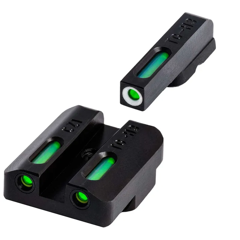 Truglo TG13CZ2A Brite-Site TFX Day/Night Sights CZ P10/10C Green Tritium w/White Outline Front Green Rear Black