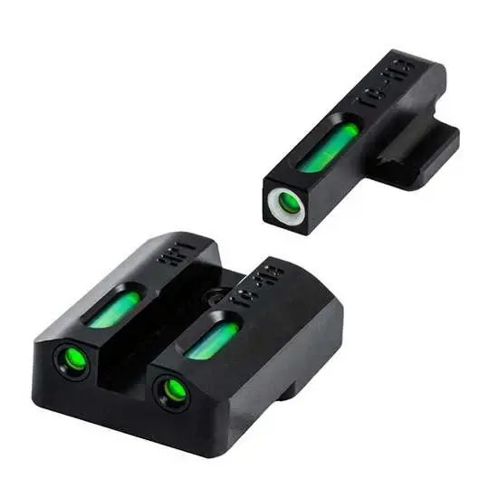 Truglo TG13SG4A TFX Sig P365 Green Square Front/Green U-Notch Rear Black Frame