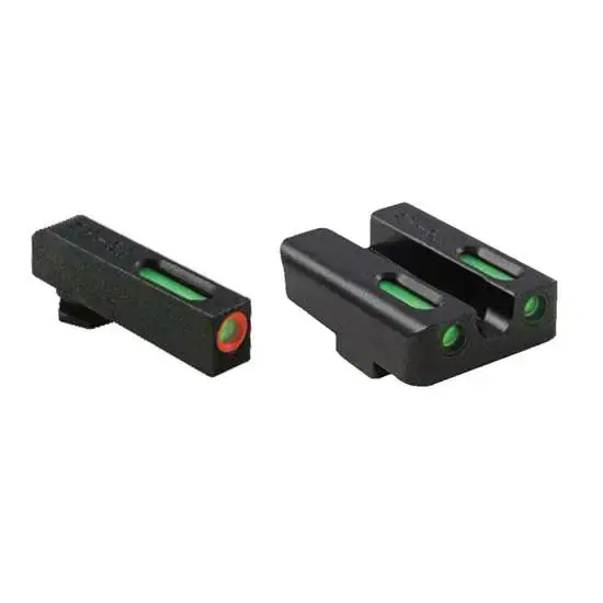 Truglo TG13XD1PC Brite-Site TFX Pro Day/Night Sights Springfield XD/XD-S/XD-E/XD(M) Tritium/Fiber Optic Green w/Orange Outline Front U-Notch Green Rear Black