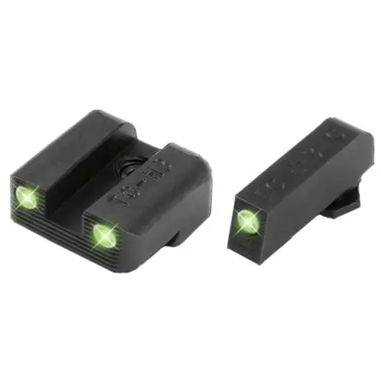 Truglo TG231G1A Brite-Site Tritium Night Sights Fits Glock 42/43 Green Tritium Front/Rear Black