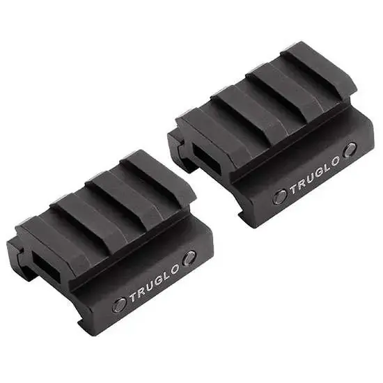 Truglo TG8972B Riser Mount Picatinny 1/2" For AR-Style 2-Piece Style Black Finish
