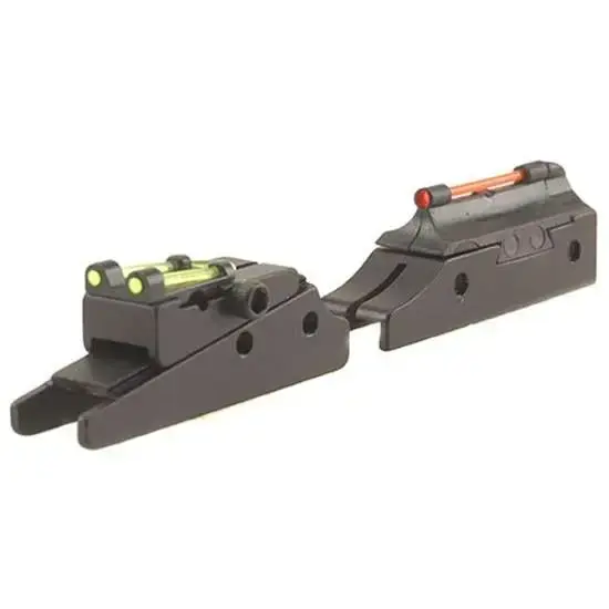 Truglo TG944A Pro Magnum Gobble-Dot Browning Maxus, Silver Red/Green Fiber Optic Black 1/4" Rib