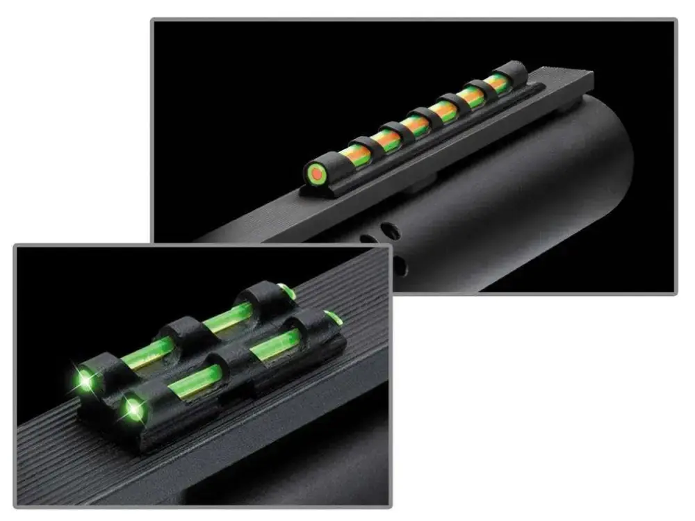 Truglo TG94D Gobble-Dot Universal Shotgun Green/Red Fiber Optic Green Fiber Optic Black