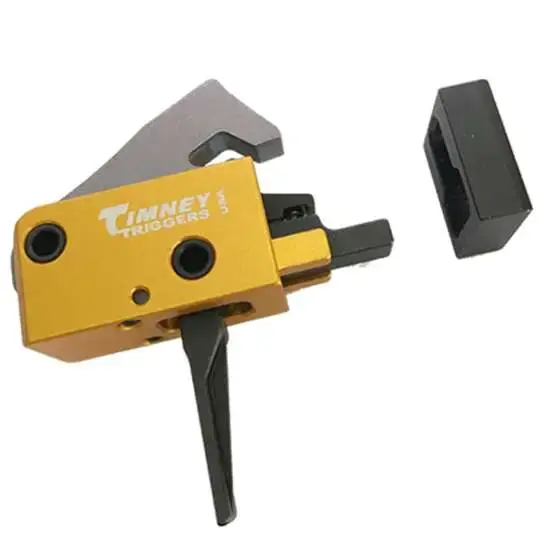 Timney Triggers 681-ST PCC Trigger AR Platform Black/Gold Single-Stage Straight 2.50-3 lbs
