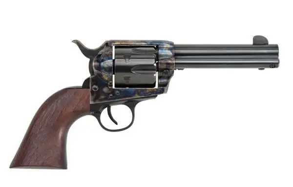 Traditions SAT73002 1873 Single Action Revolver Froniter 45 Colt (LC) 6 Round 4.75" Blued Case Hardened Walnut Grip