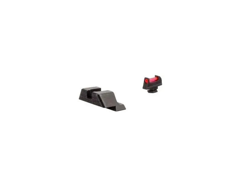 Trijicon 601026 Fiber Sight Set fits Glock 20,21,29,30,36,40,41 & S & SF Variants Red Front Black