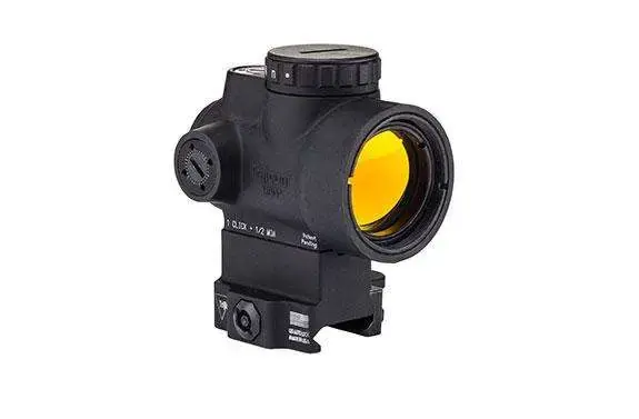 Trijicon 2200033 MRO with Full Co-Witness Mount 1x 25mm Obj 2 MOA Green Dot Black CR2032 (1)