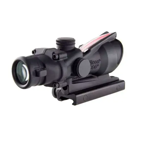 Trijicon 100233 ACOG 4x 32mm Obj 36.80 ft @ 100 yds FOV Matte Black Finish Dual Illuminated Red Crosshair 223 Ballistic