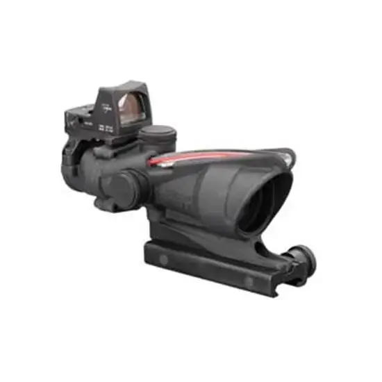 Trijicon 100549 ACOG 4x 32mm Obj 36.80 ft @ 100 yds FOV Matte Black Finish Dual Illuminated Red Chevron 223 Ballistic
