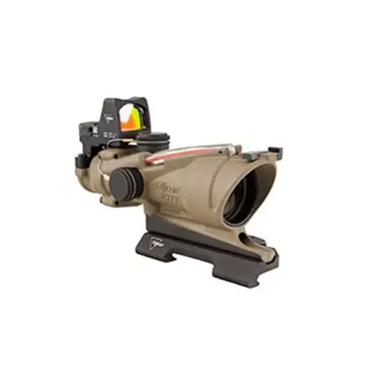 Trijicon 100553 ACOG 4x 32mm Obj 36.80 ft @ 100 yds FOV Flat Dark Earth Finish Dual Illuminated Red Crosshair 223