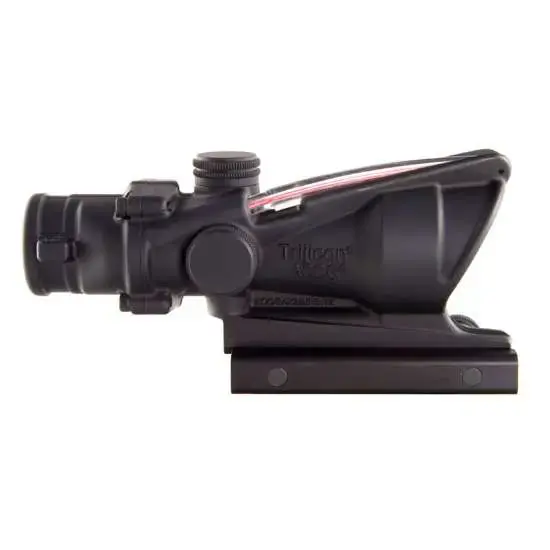 Trijicon 100219 ACOG 4x 32mm Obj 36.80 ft @ 100 yds FOV Matte Black Finish Dual Illuminated Red Horseshoe 223 Ballistic