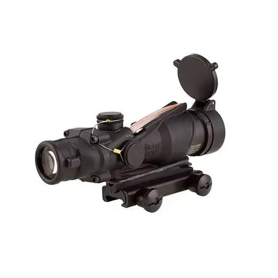 Trijicon 100228 ACOG 4x 32mm Obj 36.80 ft @ 100 yds FOV Matte Black Finish Illuminated Chevron Red