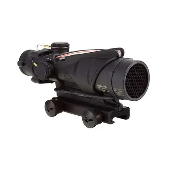 Trijicon 100230 ACOG 4x 32mm Obj 36.80 ft @ 100 yds FOV Matte Black Finish Illuminated Chevron Red