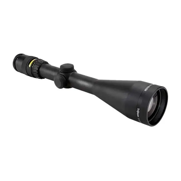 Trijicon 200022 AccuPoint 2.5-10x 56mm Obj 37.60-10.10 ft @ 100 yds FOV 30mm Tube Matte Black Finish Illuminated Amber Triangle Post