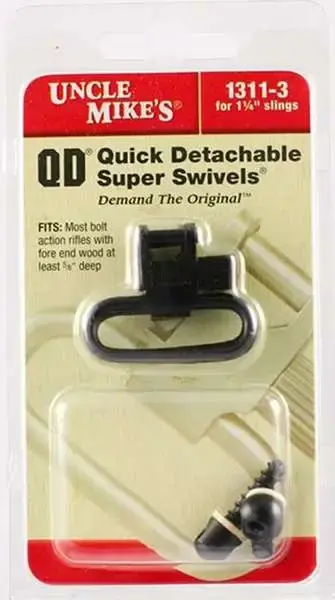 Uncle Mikes 13113 Standard Swivels Wood Screw Type1.25" Bolt Blued