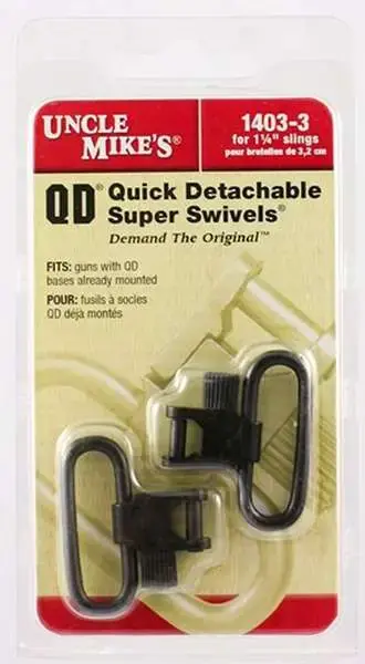 Uncle Mikes 14033 Standard Swivels QD Super Swivel with Tri-Lock 1.25" Blued