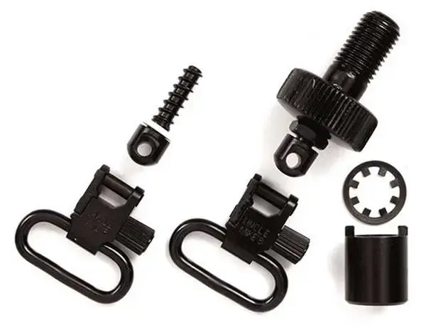 Uncle Mikes 18102 Shotgun Swivels Swivel Set1" Black Mossberg 500 12 Gauge